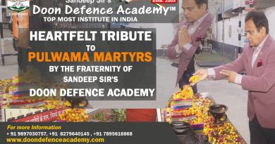 Heartfelt Tribute To All The Pulwama Martyrs By The Fraternity Of Sandeep Sir’s Doon Defence Academy