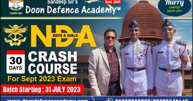 Crash Course Of 30 Days At Sandeep Sir’s Doon Defence Academy | Admission Open NDA II – 2023
